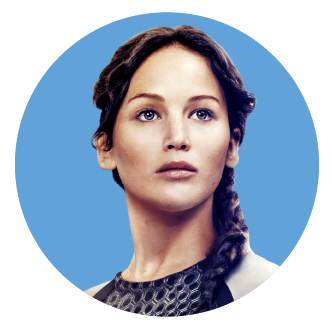 Katniss Everdeen from The Hunger Games Series.