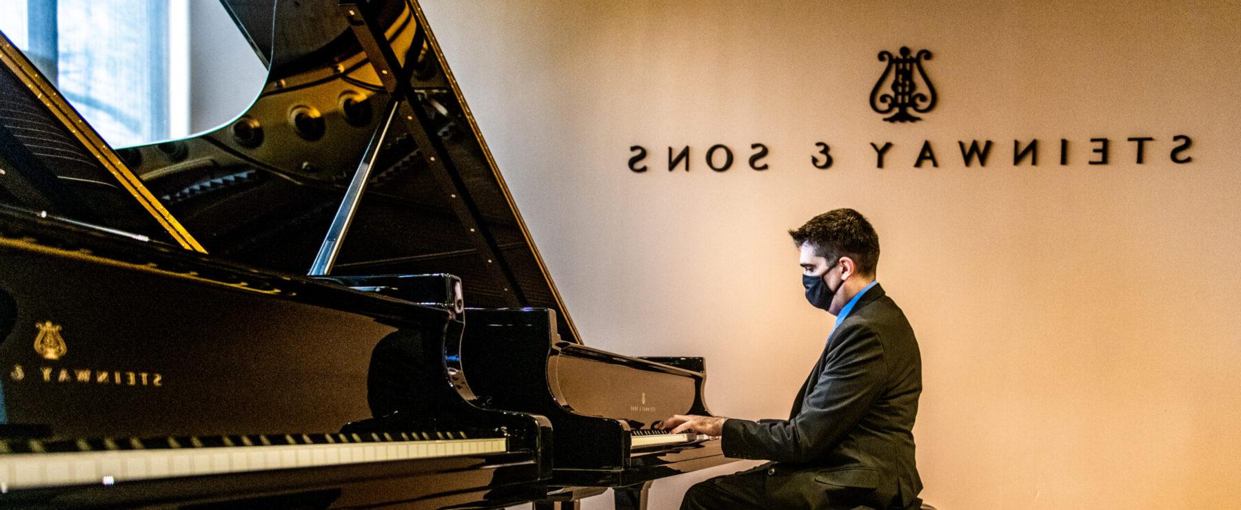 Luis Sanchez playing piano