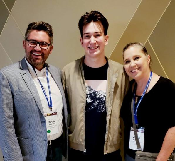 from left: Libby Vanatta, Evan June and Dr. Brock Johnson